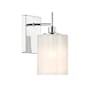 Bellevue 10" Tall Bathroom Sconce with Strié Glass Shade Chrome
