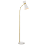 Bellevue Hippon 62" Tall Arc Floor Lamp Gold / White