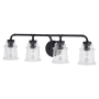 Bellevue Omar 4 Light 31" Wide Vanity Light Matte Black