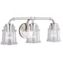 Bellevue Omar 3 Light 22" Wide Vanity Light Satin Nickel