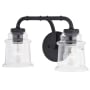 Bellevue Omar 2 Light 15" Wide Vanity Light Matte Black