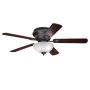 Bellevue Adrian 42" 5 Blade Indoor Ceiling Fan with a Glass Shade Noble Bronze