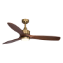 Bellevue Garrett 52" 3 Blade Indoor Ceiling Fan - Remote Control and LED Light Kit Included Satin Brass