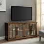 Bellevue Abigail 58" Wide Modern Farmhouse TV Stand Media Cabinet with Window Style Doors and Rustic Hardware Reclaimed Barnwood