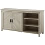 Bellevue Modern Farmhouse 58" W 2 Door Angled Slat Door TV Stand Cabinet Birch