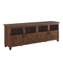 Bellevue 70" Wide Traditional Country TV Stand Media Cabinet with Split Glass Doors Dark Walnut