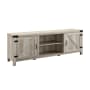 Bellevue Rustic 70" Wide Farmhouse TV Stand Media Cabinet with Barn Doors and Metal Accents White Oak