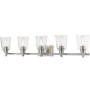 Bellevue Trigvey 5 Light 41" Wide Bathroom Vanity Light Brushed Nickel