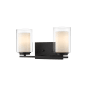 Bellevue Sylvia 2 Light 15" Wide Bathroom Vanity Light Matte Black