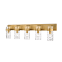Bellevue Vibius 5 Light 44" Wide Vanity Light Rubbed Brass