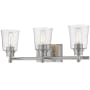 Bellevue Trigvey 3 Light 24" Wide Bathroom Vanity Light Brushed Nickel
