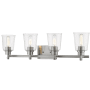 Bellevue Trigvey 4 Light 32" Wide Bathroom Vanity Light Brushed Nickel