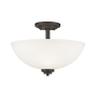 Bellevue Pauline 3 Light 16" Wide Semi-Flush Ceiling Fixture Bronze