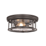 Bellevue Leanna 3 Light 16" Wide Flush Mount Drum Ceiling Fixture Bronze