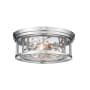 Bellevue Leanna 3 Light 16" Wide Flush Mount Drum Ceiling Fixture Polished Nickel