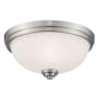 Bellevue Pauline 3 Light 15" Wide Flush Mount Ceiling Fixture Brushed Nickel