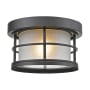 Bellevue Addie 10" Wide Flush Mount Drum Outdoor Ceiling Fixture Black