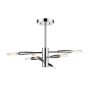 Bellevue Almeria 6 Light 13" Wide Semi-Flush Ceiling Fixture Chrome