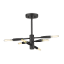 Bellevue Almeria 6 Light 13" Wide Semi-Flush Ceiling Fixture Matte Black