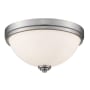 Bellevue Pauline 2 Light 13" Wide Flush Mount Ceiling Fixture Brushed Nickel