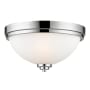 Bellevue Pauline 2 Light 13" Wide Flush Mount Ceiling Fixture Chrome
