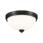 Bellevue Pauline 2 Light 13" Wide Flush Mount Ceiling Fixture Matte Black