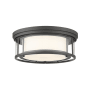 Bellevue Sylvia 3 Light 16" Wide Flush Mount Drum Ceiling Fixture Bronze