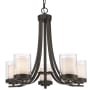 Bellevue Sylvia 5 Light 25" Wide Pillar Candle Chandelier Olde Bronze