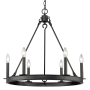 Bellevue Marian 6 Light 25" Wide Taper Candle Chandelier Matte Black
