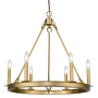 Bellevue Marian 6 Light 25" Wide Taper Candle Chandelier Olde Brass