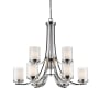 Bellevue Sylvia 9 Light 31" Wide Pillar Candle Style Chandelier Chrome