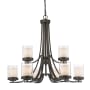 Bellevue Sylvia 9 Light 31" Wide Pillar Candle Style Chandelier Olde Bronze
