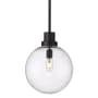 Bellevue Samathra 12" Wide Outdoor Mini Pendant Black / Seedy Glass
