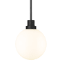 Bellevue Samathra 12" Wide Outdoor Mini Pendant Black / White Glass