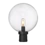 Bellevue Samathra 12" Tall Post Light Black / Seedy Glass
