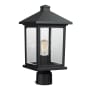 Bellevue Bennie 16" Tall Outdoor Single Head Post Light Black