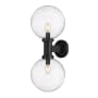 Bellevue Samathra 2 Light 30" Tall Outdoor Wall Sconce Black / Seedy Glass