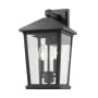 Bellevue Gordon 2 Light 15" Tall Outdoor Wall Sconce Black