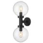 Bellevue Samathra 2 Light 21" Tall Outdoor Wall Sconce Black / Seedy Glass