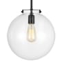 Bellevue Rhine 12" Wide Pendant Midnight Black