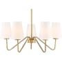Bellevue 5 Light 26" Wide Chandelier Natural Brass