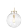 Bellevue Single Light 12" Wide Pendant Natural Brass