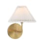 Bellevue Pleated 11" Tall Wall Sconce Natural Brass