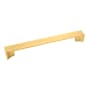 Belwith Keeler Avenue 8-13/16 Inch Center to Center Modern Minimalist Cabinet Handle / Drawer Pull Brushed Golden Brass