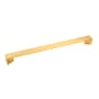 Belwith Keeler Avenue 12 Inch Center to Center Modern Minimalist Cabinet Handle / Drawer Pull Brushed Golden Brass