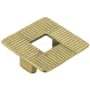 Belwith Keeler Omni 1-3/4" Center to Center Modern Designer Open Square Solid Brass Cabinet Handle / Drawer Pull from the Bijou Collection Brushed Golden Brass