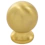 Belwith Keeler Bijou Akoya 3/4" Round Sphere Ball Cabinet / Drawer / Furniture Knob Brushed Golden Brass