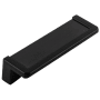Belwith Keeler Linea 3" Center to Center Rectangular Angled Flush Mount 3-5/8" Long Cabinet Handle / Drawer Pull from the Bijou Collection Matte Black