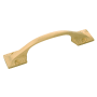 Belwith Keeler Vintage 1900 3" Center to Center Solid Brass Thick Arch Bow Cabinet Handle / Drawer Pull Satin Brass