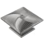 Belwith Keeler Tempest 3-1/2" Large Swirled Lines Square Cabinet Knob / Drawer Knob from the Bijou Collection Satin Nickel